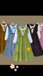 Dress Gamis Anak Perempuan Terbaru 2023 Crinkle Airflow Kekinian Viral Tiktok Termurah