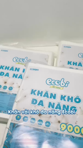 Khăn khô đa năng cho bé Ecobi túi 300/600/900G không mùi không chất huỳnh quang siêu tiết kiệm