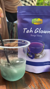 Teh Glown Syifacare | Teh Celup 100% Bahan Herbal Alami | Teh Bunga Telang Untuk Kulit Lebih Glowing