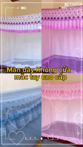 Mùng Màn dây tuyn KHÔNG CỬA cao cấp - Mùng ngủ mắc tay người lớn chống muỗi 1m2x2m 1m4x2m 1m6x2mm8x2m 2mx2m2 cao cấp