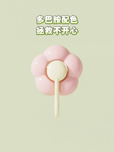 JUNE ตะขอแขวนติดผนัง ลายการ์ตูนน่ารัก ตะขอแขวนของรูปดอกไม้ ตะขอแขวนของแบบติดกาว ไม่ต้องเจาะผนัง มี3สี