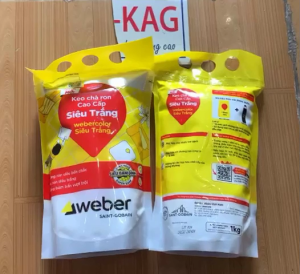 1Kg Keo chà ron Thái Lan trắng KAG-CHARON11A bột chít mạch weber Thailand ron gạch chống thấm-chống rêu mốc chuyên dùng nhà vệ sinh