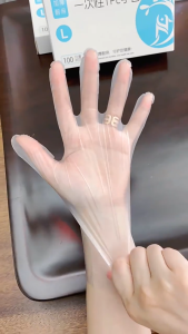READY STOCK Disposable Gloves Extractable TPE Gloves Household Kitchen Film Transparent sarung tangan一次性手套