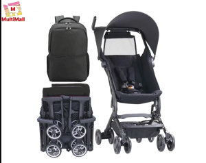 Foldable Cabin Size Travel Baby Stroller| Baby Pram Compact Lightweight Baby Stroller | Baby Stroller with back pack