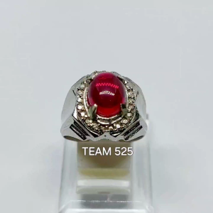 Cincin batu akik merah siam bangkok dim 10x8mm tes DS naik