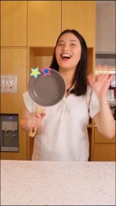 Cypruz Pink Ceramic Wok Pan / Kuali Anti Lengket + Tutup Bahan Kramik - 24cm