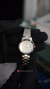 Jam Tangan Wanita Casio LTP-V004D-7B Quartz Watch Stainless Steel Strap