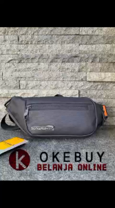 Tas Selempang Pria Kalibre Bendigo 1L Waist Bag 922062000 / 922062 000 Black Shoulder Bag Slingbag Tas Pinggang
