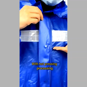 BLACK 100% Waterproof Reflectorized Raincoat: Durable Double Sided High Quality Motorcycle Waterproof Rain Coat