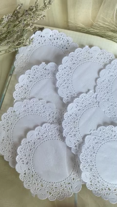 Bloomingyourdays Paper Lace Doilies 3.5 inch Kertas Alas Renda Kertas Doylyes