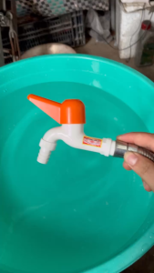 Vòi Xả Nước Visenta Vòi Hồ Van Gạt Sử Dụng Ren 21 Bằng Nhựa PVC Màu Trắng
