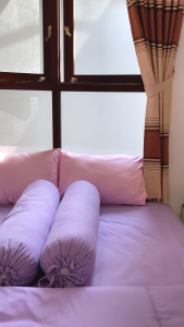 Bed Cover Fullset Sprei TwoTone Pink Lilac Ukuran 180x200/160x200/200x200 - Fankay