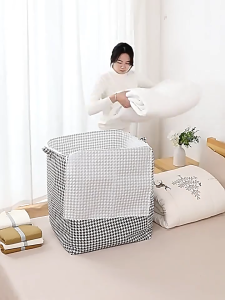 ถุงเก็บเสื้อผ้า กระเป๋าเก็บของ กระเป๋าใส่ผ้านวม ถุงเก็บของอเนกประสงค์  กันฝุ่น แมลง 110/140/180L จุของได้เยอะ