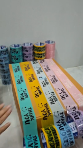1ม้วน เทป thank you สีพาสเทล กว้าง2นิ้ว ยาว20หลา /45หลา/100หลา