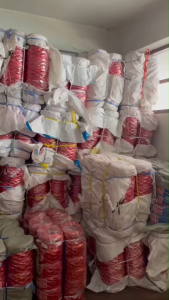 เชือกฟางเส้นลวด ยกแถว 6 ม้วน ตรากุหลาบ เกรด A เหนียวทนทาน