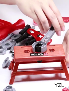 42PCS Toolbox Set Pretend Toy Kids Simulation Engineers Tools Electric Drill Screwdriver Repair Toys