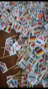 50 PC-CAKE TOPPER -BENDERA NEGARA ITALIA - TUSUK GIGI BENDERA ITALIA- TOPPER MAKANAN