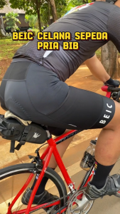 BEIC Celana Sepeda Pria BIB Pendek Men Cycling BiB Shorts with Pocket Long Ride Padding Sport