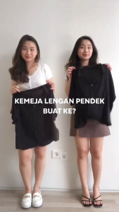 Kemeja Crinkle Wanita Lengan Pendek Korean Style ByAs3