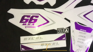 Decal New Dtracker motif Putih ungu D-A4-292