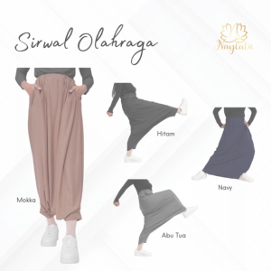 ROK SIRWAL Olahraga Wanita Rocela joger akhwat muslimah spandek rayon Naylatu