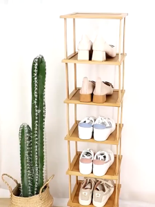 T-Y(COD) 2-9 ชั้น ที่วางรองเท้า ชั้นเก็บของ ทำจากไม้ไผ่แท้ s ชั้นวางรองเท้าแบบบ้านหลายชั้น ตู้รองเท้าอเนกประสงค์ ราคาถูก จัดเก็บง่าย สะดวก ชั้นวางรองเท้า สะอาด