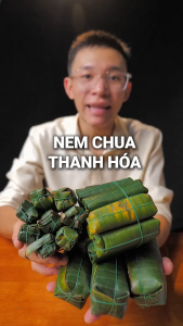 50 Cây Nem Chua Thanh Hoá Loại 1 ngon giòn sạch lại lên màu hồng đẹp- ĐẶC SẢN MINH TRIẾT