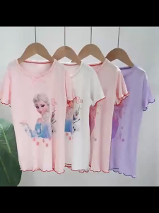 Kammy ชุดนอนเด็กหญิง ชุดนอนเจ้าหญิงเอลซ่า ชุดราตรีเด็กผู้หญิง ชุดนอนเด็ก ชุดนอนเด็ก ผ้าซาติน ชุดนอนเด็กผู้หญิง