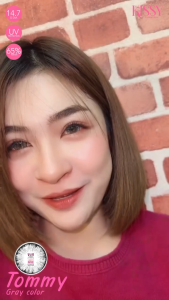 ตัดขอบเกร็ดน้ำแข็ง คอนแทคเลนส์ Tommy ค่าน้ำสูง 65% ตาโต ลายฮิต ติดกระแส