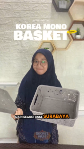 KOREA MONOBASKET - Kotak Penyimpanan Plastik / Keranjang / Box Storage