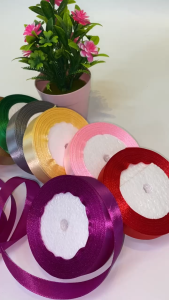 (22M) 2CM Satin Ribbon Riben Reben/Ribben Satin/Gift Flower Bouquet Wrapping Decoration Birthday Bunga Hadiah Goodies彩丝带
