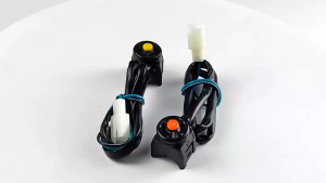 สวิตช์สตาร์ทมือ ปุ่มสวิตซ์สตาร์ทมอเตอร์ไซต์ ปะกับสวิทซ์แฮนด์ขวาพร้อมสายไฟและขายึด สวิตซ์ OFF-RNU สามารถใส่ได้ด้วยตนเอง