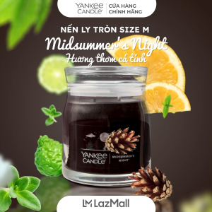Nến ly tròn sáp đậu nành Yankee Candle size M (369g) - Midsummers Night