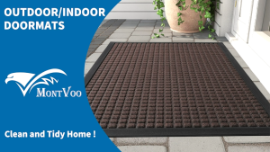 Front Door Mat Outside Entrance Doormat-Outdoor Indoor Door Mat for Entryway-Welcome Mat Thick Durable Rubber Backed Door Entry Mat Non Slip Dirt Trapper Absorbent-Gray