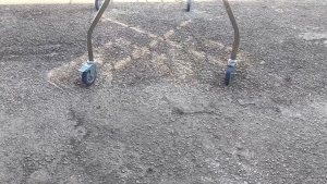 THL Extra Strong Foldable Stainless Steel Clothes Drying Rack with Windproof Design and Heavy-Duty PVC Wheels