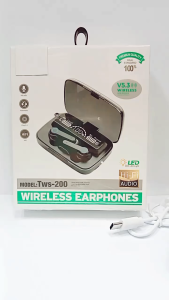 Handsfree Bluetooth TWS 200 Transparan Headset Wireless5.3 Earphone Stereo Sound