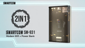 Modem Wifi 4G LTE with Power Bank SMARTCOM SM931 SM 931 Baterai 5200mAh