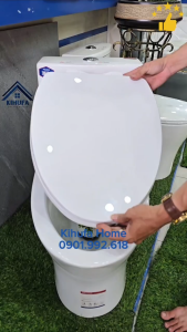 Nắp bồn cầu Đóng Êm ráp chuẩn đẹp nhiều loại cầu kiểu Oval nắp bàn cầu Rơi Êm Trắng Chống Bám Bẩn N2K7