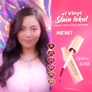 HANASUI Glazedorable Vinyl Stain | Stain Lokal | Lip Stain | Vinyl Like Shine | 6 Shades