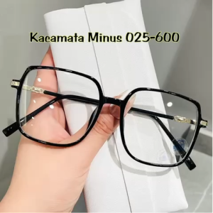 Kacamata Frame Minus Radiasi Ukuran 0.25-6.00 Pria & Wanita Frame Kotak Terbaru 9797