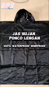Jas Hujan Ponco Lengan bahan Mirip Axio Tebal Besar/Mantel Mantol Ujan Raincoat Poncho