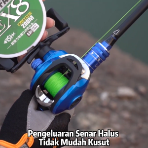 Bingolife Senar PE X8 Kuat Max 45kg Tahan Aus Merah Senar Pancing PE 200m Hijau Fishing Line Tidak Mudah Luntur