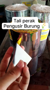 TERMURAH TALI PERAK ISI 4 PCS / TALI PENGUSIR BURUNG SAWAH PANJANG 800 METER / KILAUAN MAXIMAL