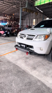 กันชนหน้าออฟโรด Vigo /Vigo Champ ห่วงOMEGAแดง กันชนหน้าเหล็กเสริม กันชนเหล็กดํา วีโก้ แชมป์ กันชน Off Road กันชนหน้าเหล็ก LWN4x4