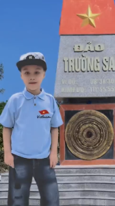 Áo thun Polo in logo cờ đỏ sao vàng Việt Nam bé trai cộc tay có cổ chất liệu Cotton mềm mịn Size từ 15-35kg Hoangkids