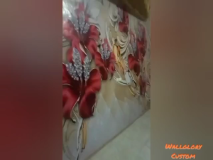 PROMO WALLPAPER DINDING MOTIF BUNGA ANGGREK 3D - WALLPAPER DINDING BUNGA ANGGREK TERMURAH