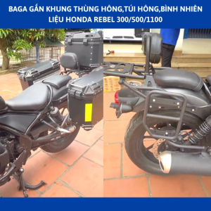 Baga ống honda rebel 3005001100 mẫu 3 gắn thùng hông túi hông bình nhiên liệu