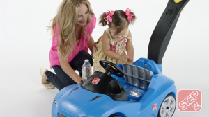 Step2 รถเข็นเด็ก รถเด็ก Whisper Ride Cruiser รุ่นใหม่ ด้ามจับพับเก็บได้ สีนำเงิน