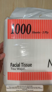 Tisu Wajah Montis 1000s 2ply / Facial Tissue Montiss 1000 Sheets 2 Ply