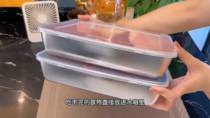 Stainless Steel Container Crisper FreshKeeping Storage Box With Lid Seal Freezer Food Organizer Bekas Simpan Makan 不锈钢容器